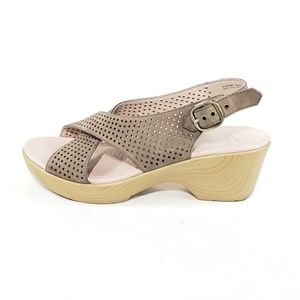 Dansko Jacinda Platform Sandals Slingback Open Toe